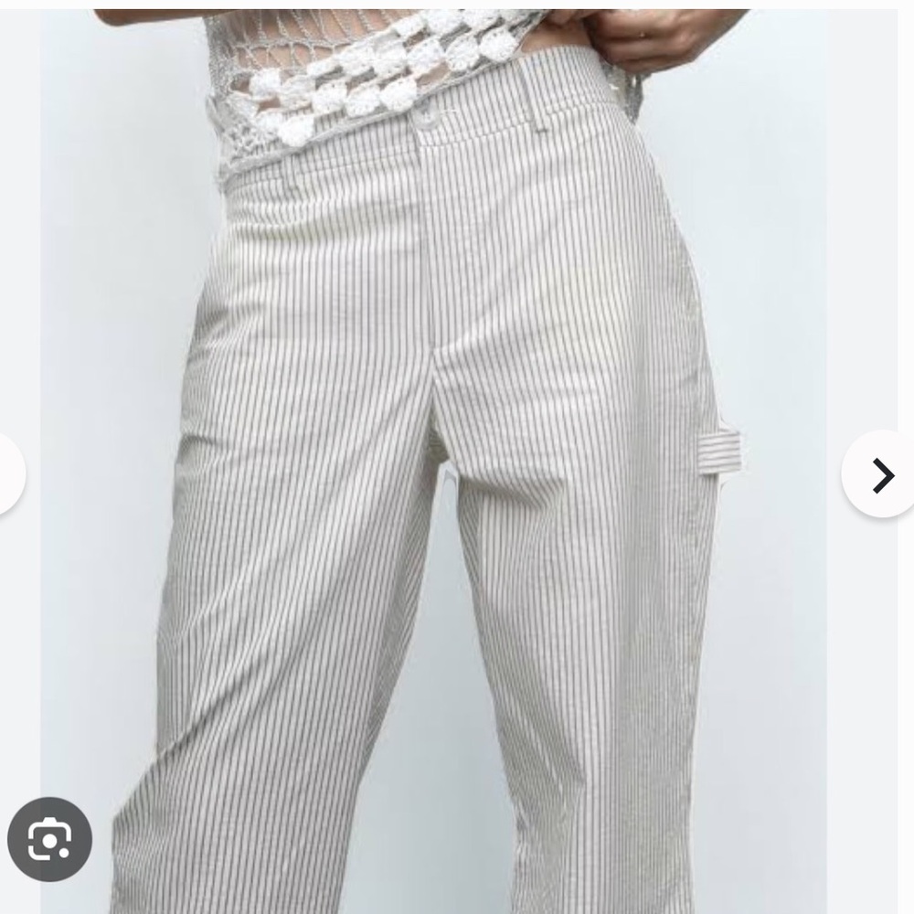 Zara stripped cargo pants - Picture 2 of 7